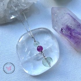 Fluorite Heart Healing Pendant Necklace